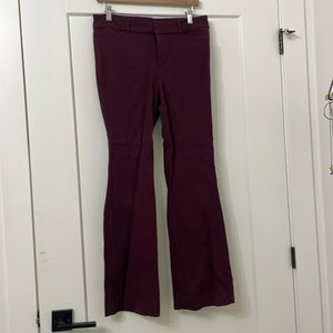 Pixie Flare high rise burgundy pant